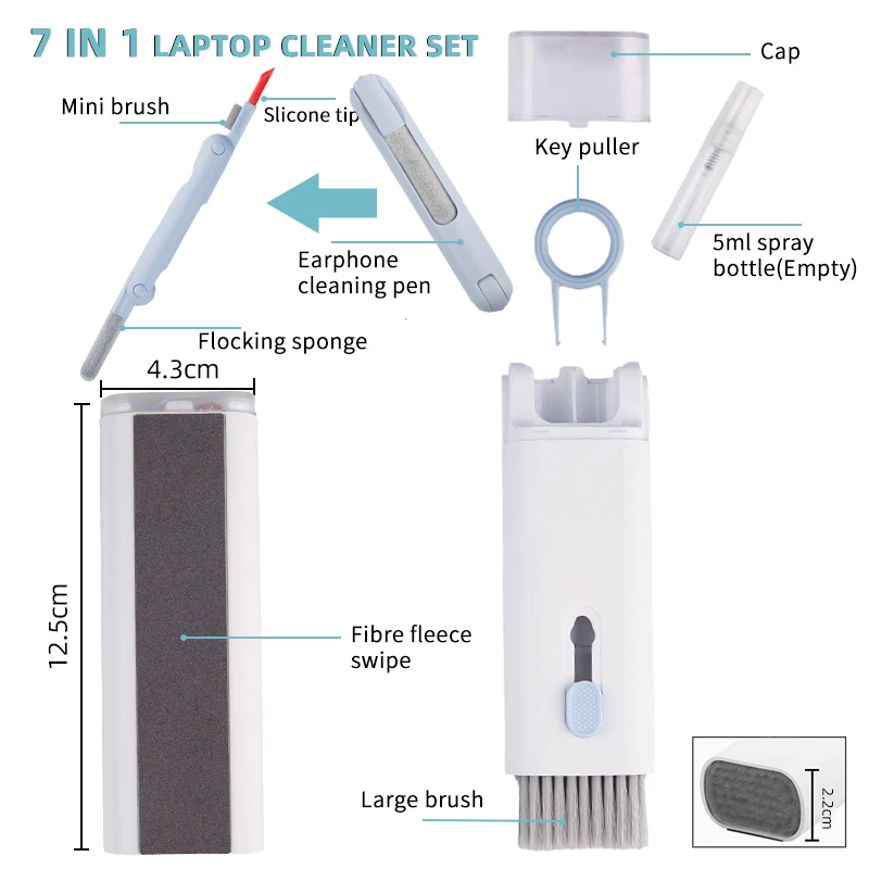 7-in-1 Keyboard & Earphone Cleaning Kit – Multi-Tool Brush, Cleaning Pen for AirPods, Keycap Puller mobile accessory 7-in-1 Keyboard & Earphone Cleaning Kit – Multi-Tool Brush, Cleaning Pen for AirPods, Keycap Puller mobile case