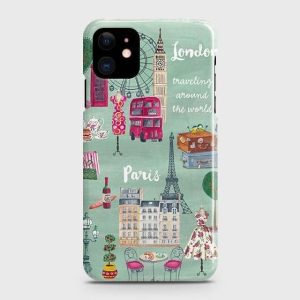 iPhone 12 Matte Hard Case – Modern London, Paris & New York Print