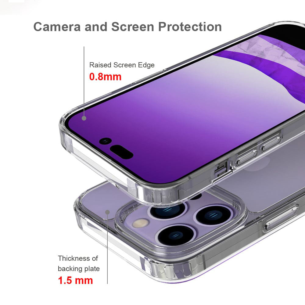 iPhone 14 Plus Crystal Clear Case – Shockproof, Anti-Yellow Back Cover mobile accessory iPhone 14 Plus Crystal Clear Case – Shockproof, Anti-Yellow Back Cover - Image 2