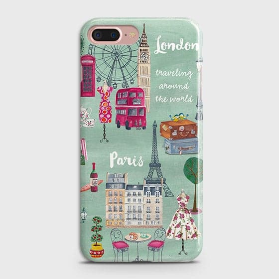 iPhone 7 Plus Matte London Paris New York Hard Case mobile accessory iPhone 7 Plus Matte London Paris New York Hard Case