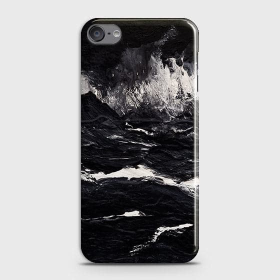 iPod Touch 7 Black Ocean Marble Case – Matte Printed Hard Cover mobile accessory iPod Touch 7 Black Ocean Marble Case – Matte Printed Hard Cover